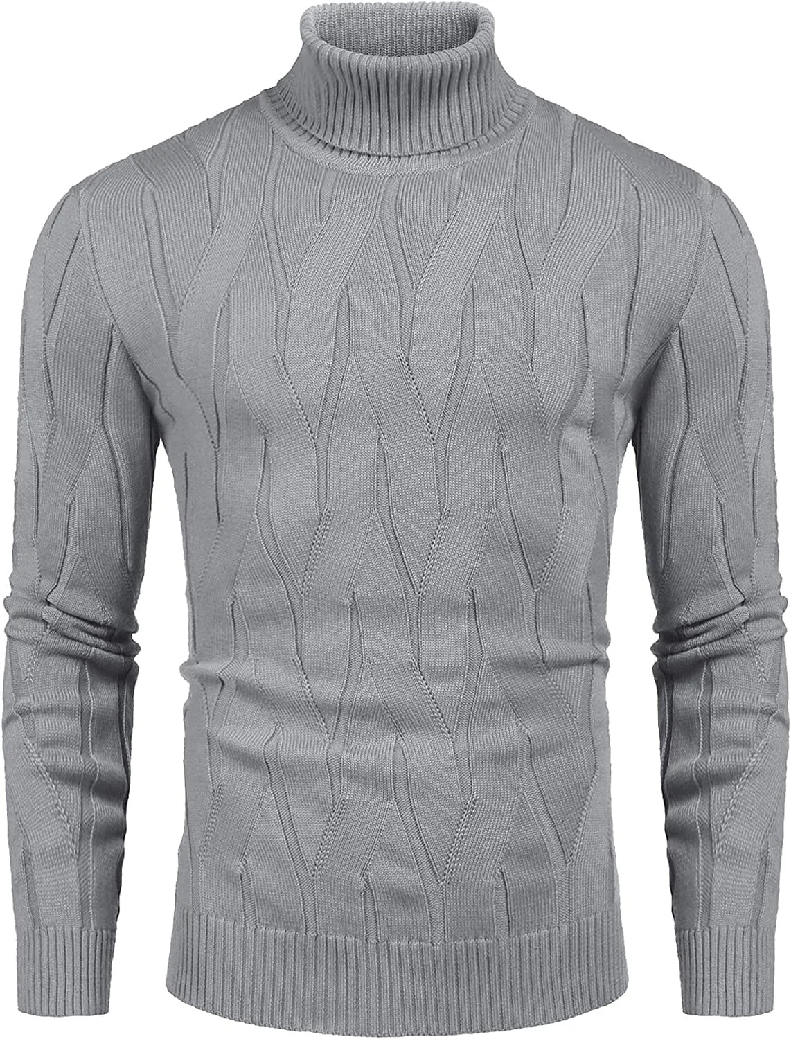 Slim Fit Turtleneck Knitted Pullover Sweaters (US Only) sold by Coofandy product image thumbnail 5