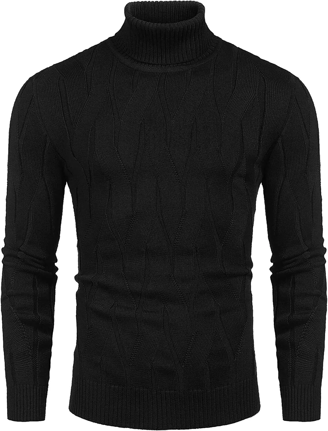 Slim Fit Turtleneck Knitted Pullover Sweaters (US Only) sold by Coofandy product image thumbnail 3