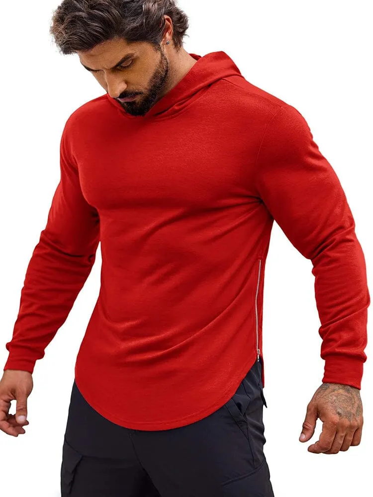 Workout Muscle Fit Cotton Blend Hoodie (US Only) sold by Coofandy product image thumbnail 2