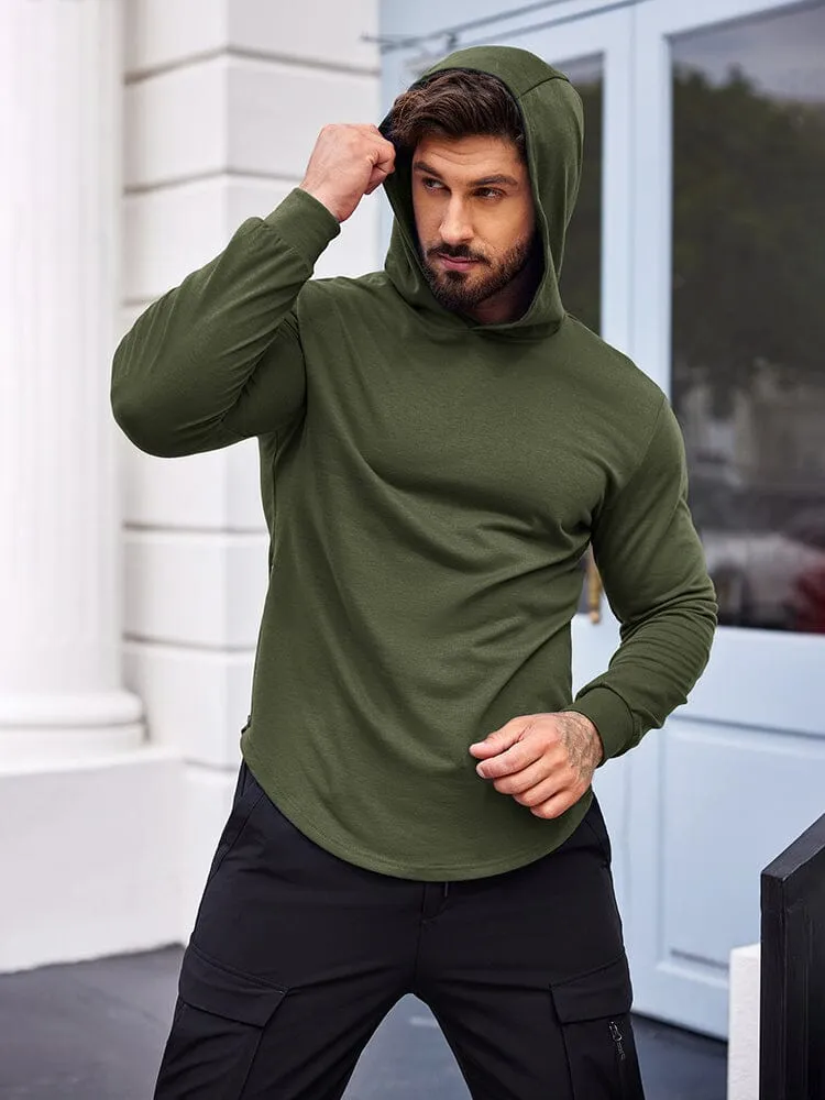 Workout Muscle Fit Cotton Blend Hoodie (US Only) sold by Coofandy