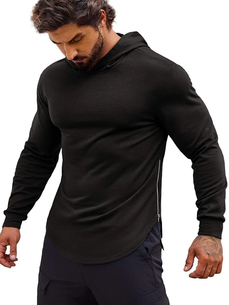 Workout Muscle Fit Cotton Blend Hoodie (US Only) sold by Coofandy product image thumbnail 4