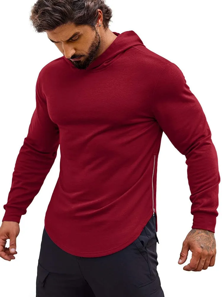 Workout Muscle Fit Cotton Blend Hoodie (US Only) sold by Coofandy product image thumbnail 3