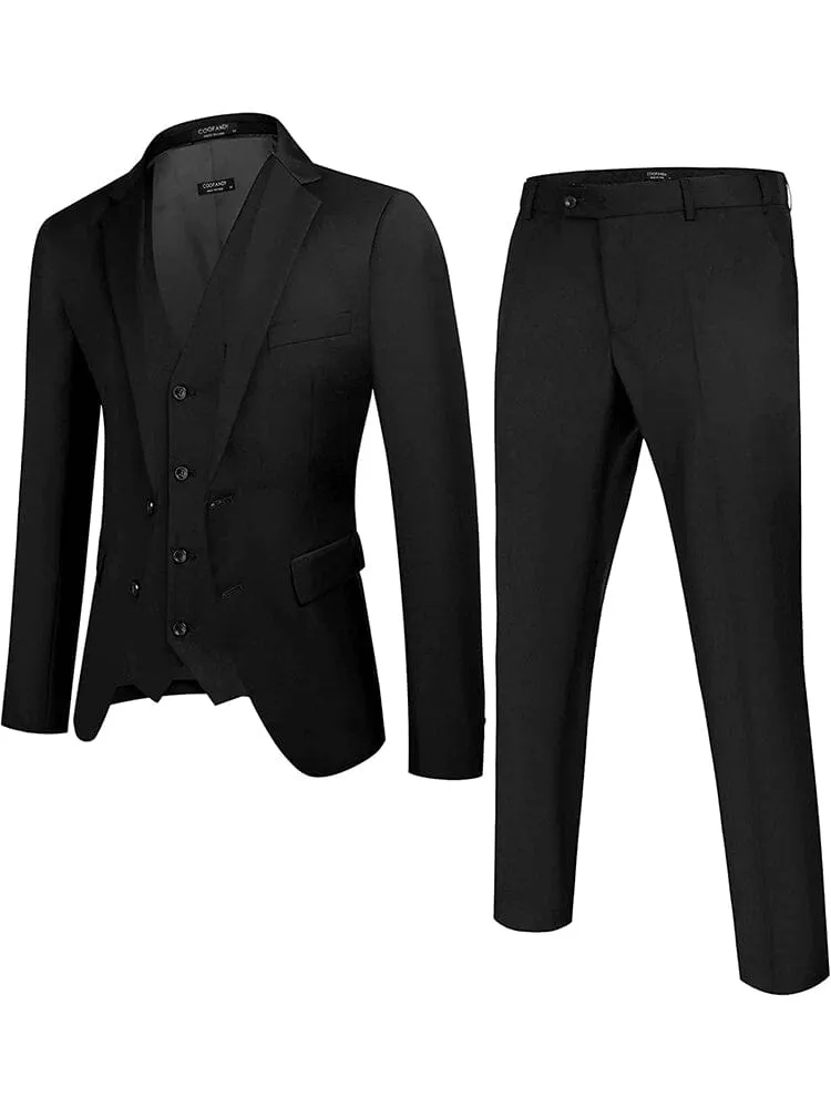 Solid Blazer Jacket Vest Pants Suits (US Only) sold by Coofandy product image thumbnail 5