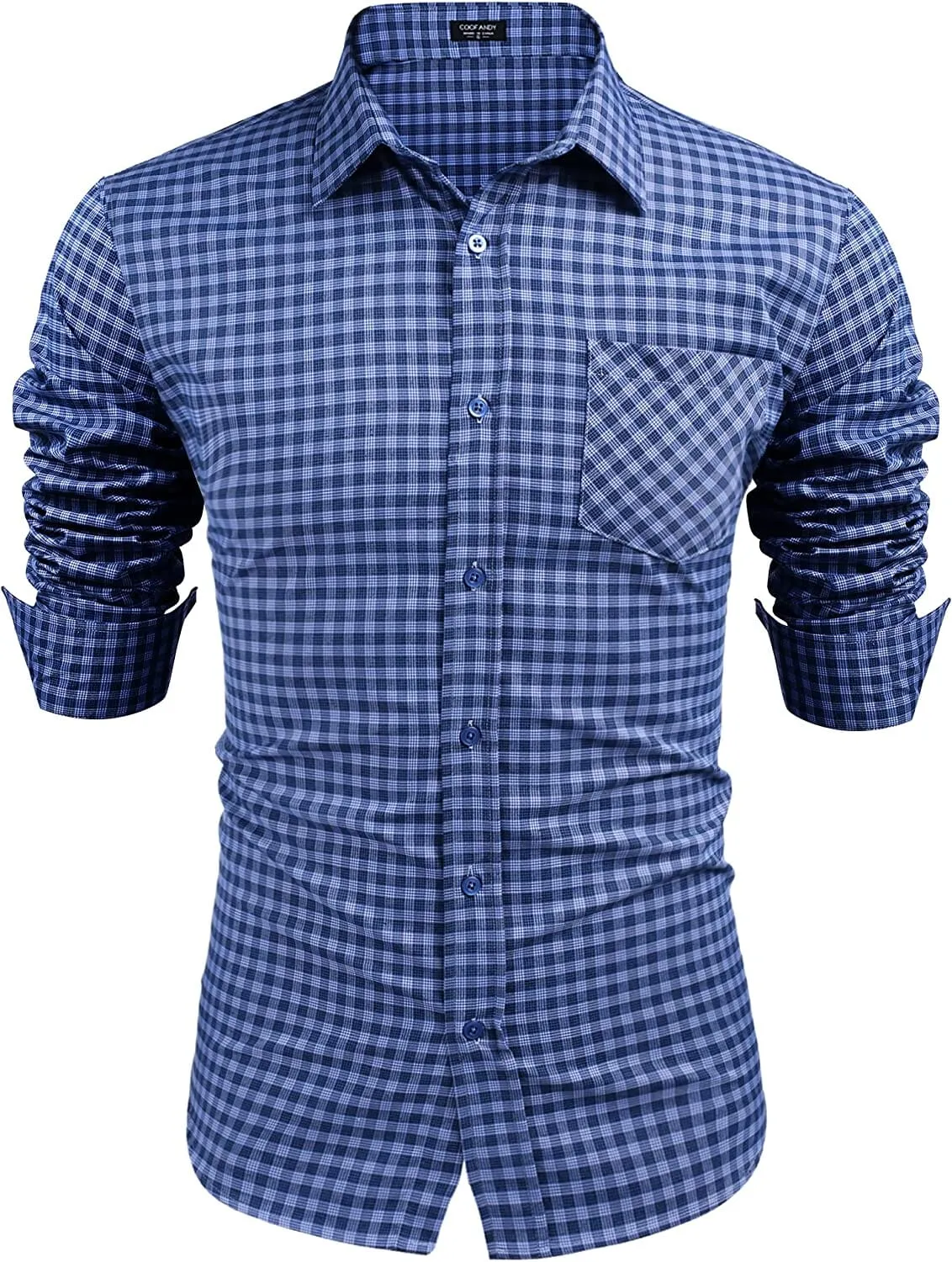 Business Button Up Plaid Shirts (US Only) sold by Coofandy product image thumbnail 5