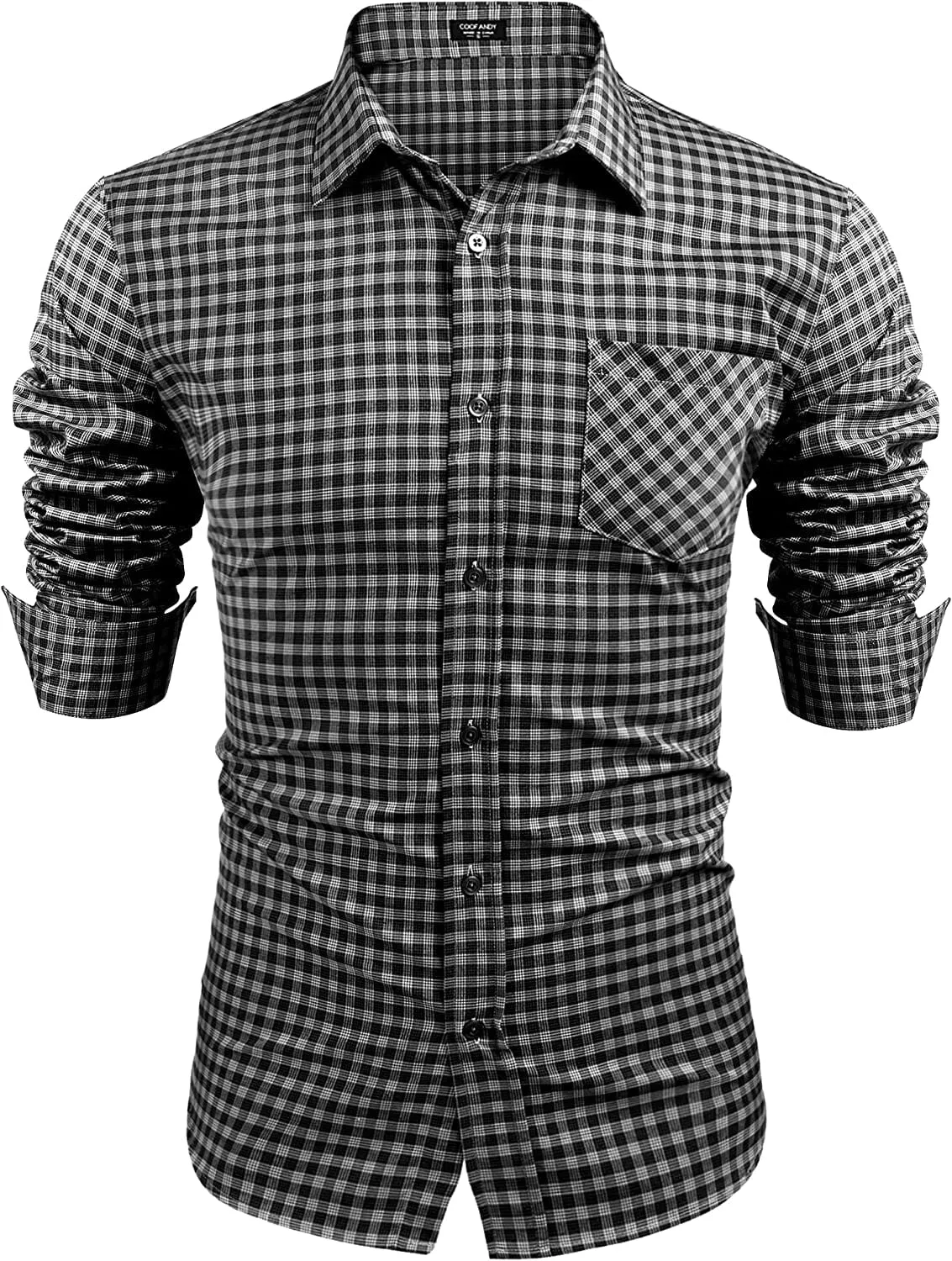 Business Button Up Plaid Shirts (US Only) sold by Coofandy product image thumbnail 2