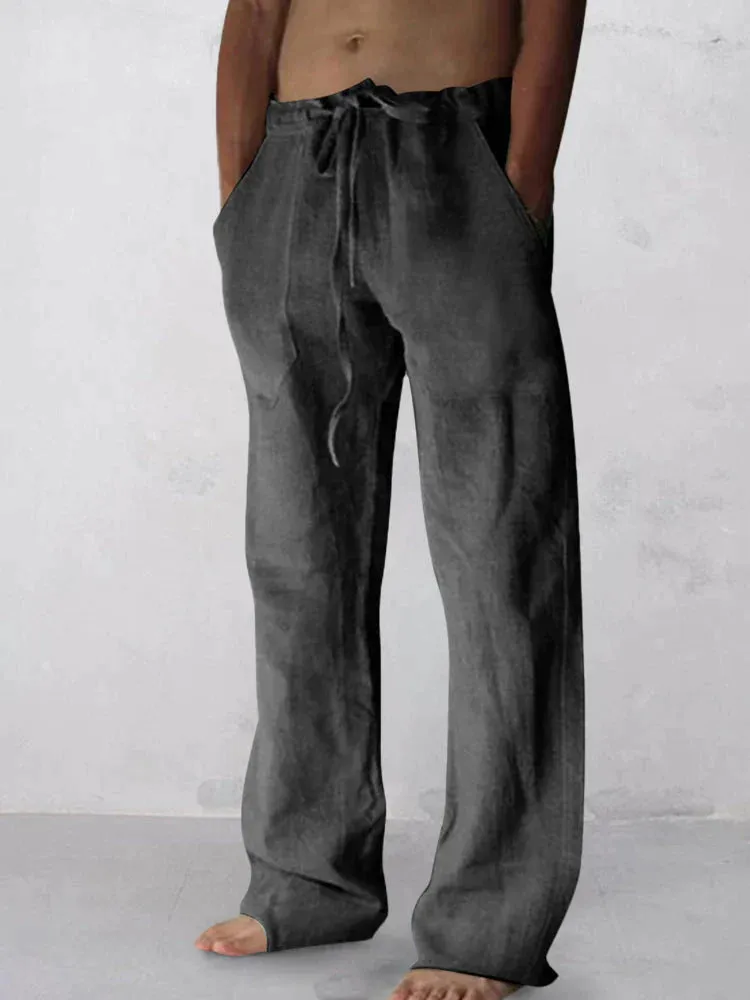 wide-legged linen style comfortable pants sold by Coofandy
