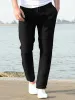 Casual Loose Solid Color Lacing Elastic Waist Pants sold by Coofandy