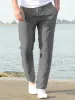 Casual Loose Solid Color Lacing Elastic Waist Pants sold by Coofandy
