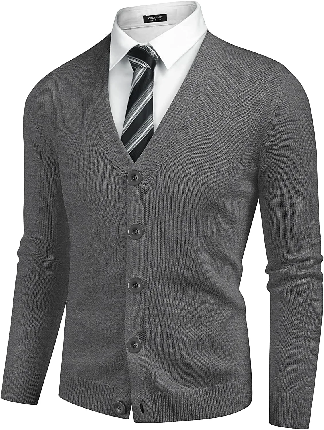 V Neck Lightweight Button Down Knitted Sweater (US Only) sold by Coofandy product image thumbnail 2