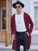 Long Hooded Shawl Collar Overcoat with Pockets (US Only) sold by Coofandy