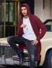 Long Hooded Shawl Collar Overcoat with Pockets (US Only) sold by Coofandy
