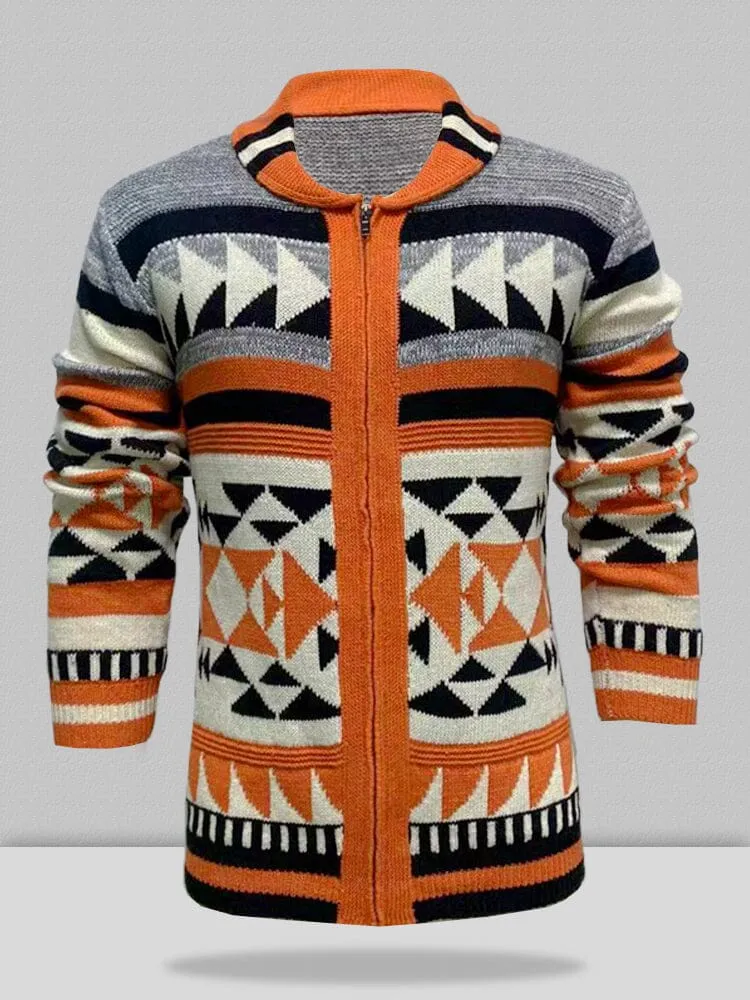 Long Sleeve Lapel Jacquard Sweater sold by Coofandy product image thumbnail 2