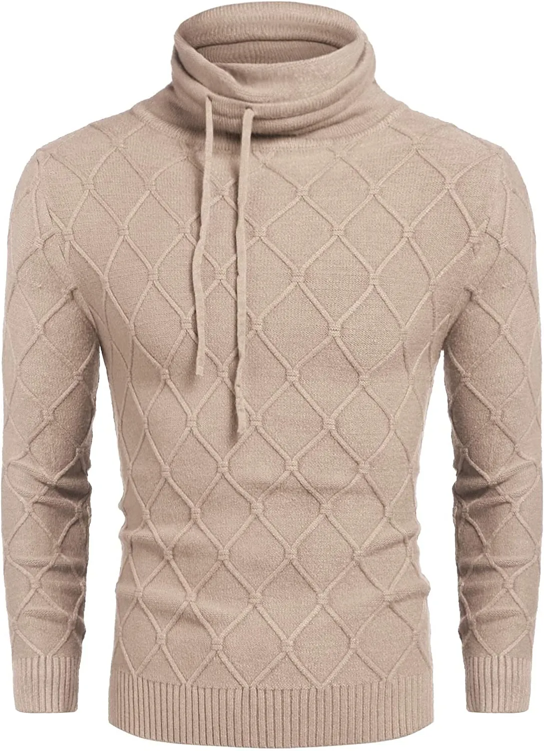 Men's Knitted Turtleneck Sweater Casual Thermal Long Sleeve Pullover sold by Coofandy product image thumbnail 3