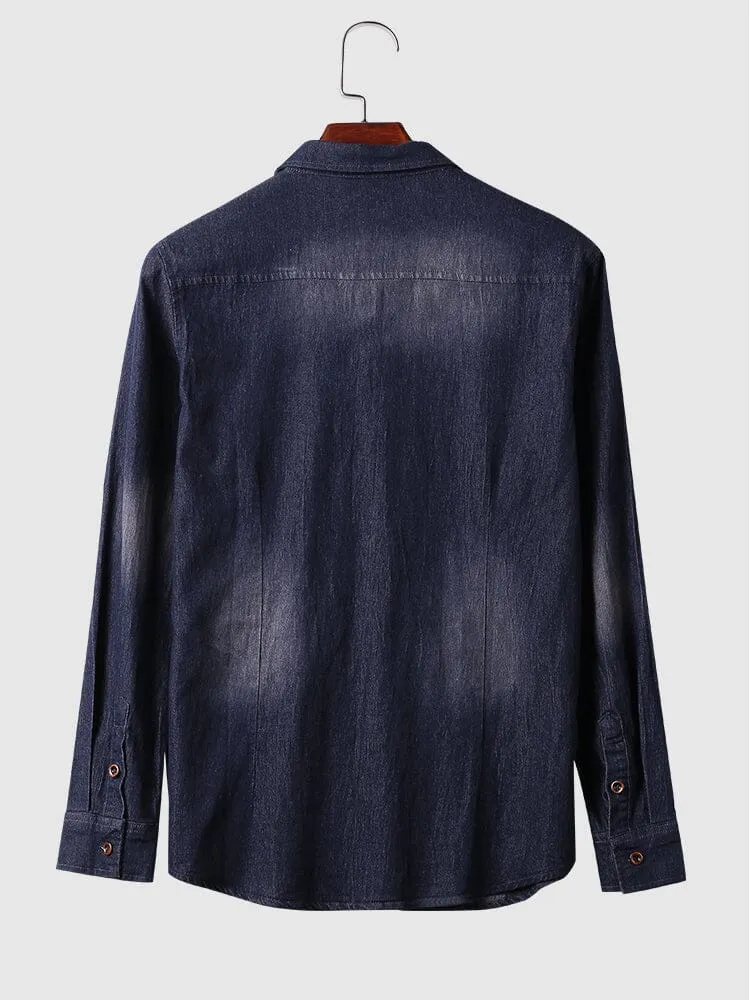 Denim Long Sleeve Shirts sold by Coofandy product image thumbnail 3