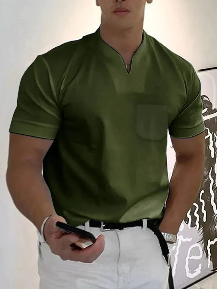 Loose V Neck Short Sleeves T-Shirt sold by Coofandy product image thumbnail 4