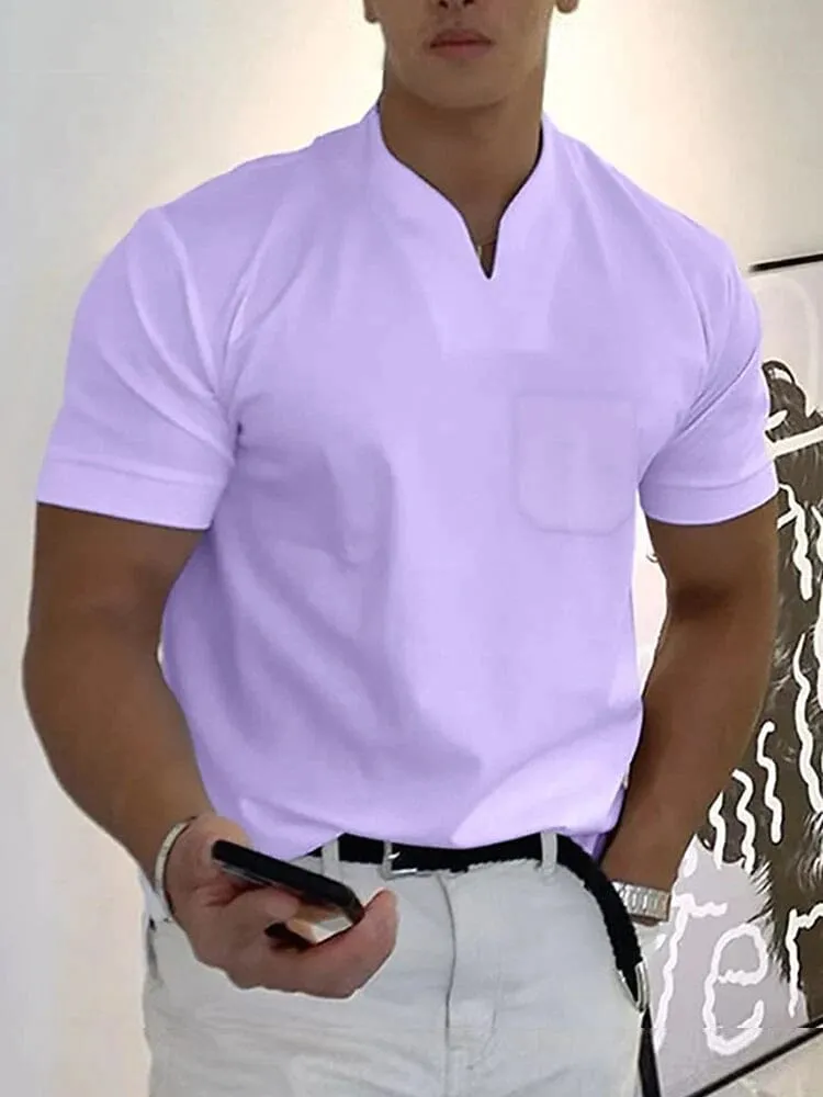 Loose V Neck Short Sleeves T-Shirt sold by Coofandy product image thumbnail 5
