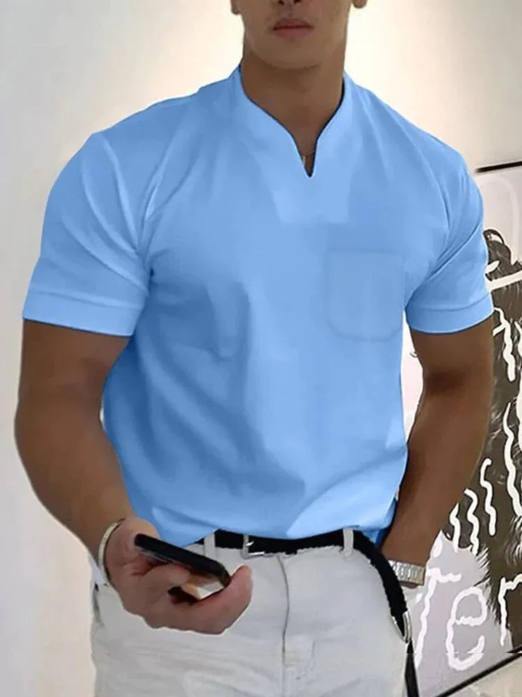 Loose V Neck Short Sleeves T-Shirt sold by Coofandy product image thumbnail 2