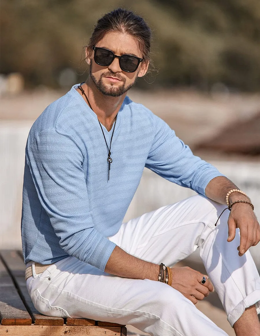 V-neck Long Sleeves Shirt sold by Coofandy product image thumbnail 4