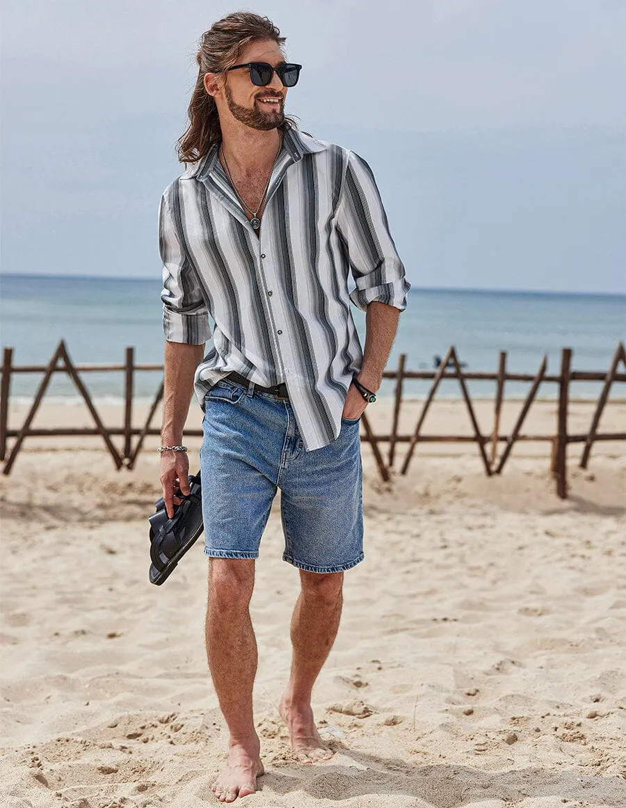 Striped Pattern Shirt sold by Coofandy product image thumbnail 5