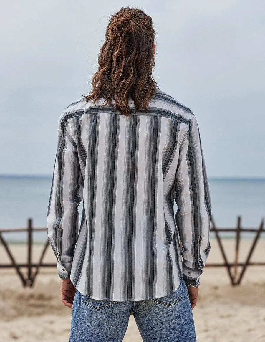 Striped Pattern Shirt sold by Coofandy product image thumbnail 3