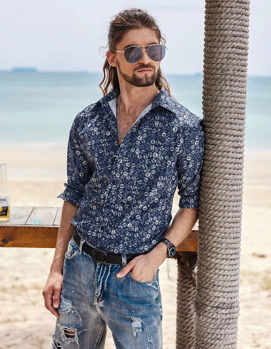 Coffee Bean Pattern Shirt sold by Coofandy product image thumbnail 4