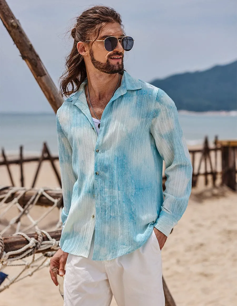 Tie-Dyed Pattern Shirt sold by Coofandy product image thumbnail 3