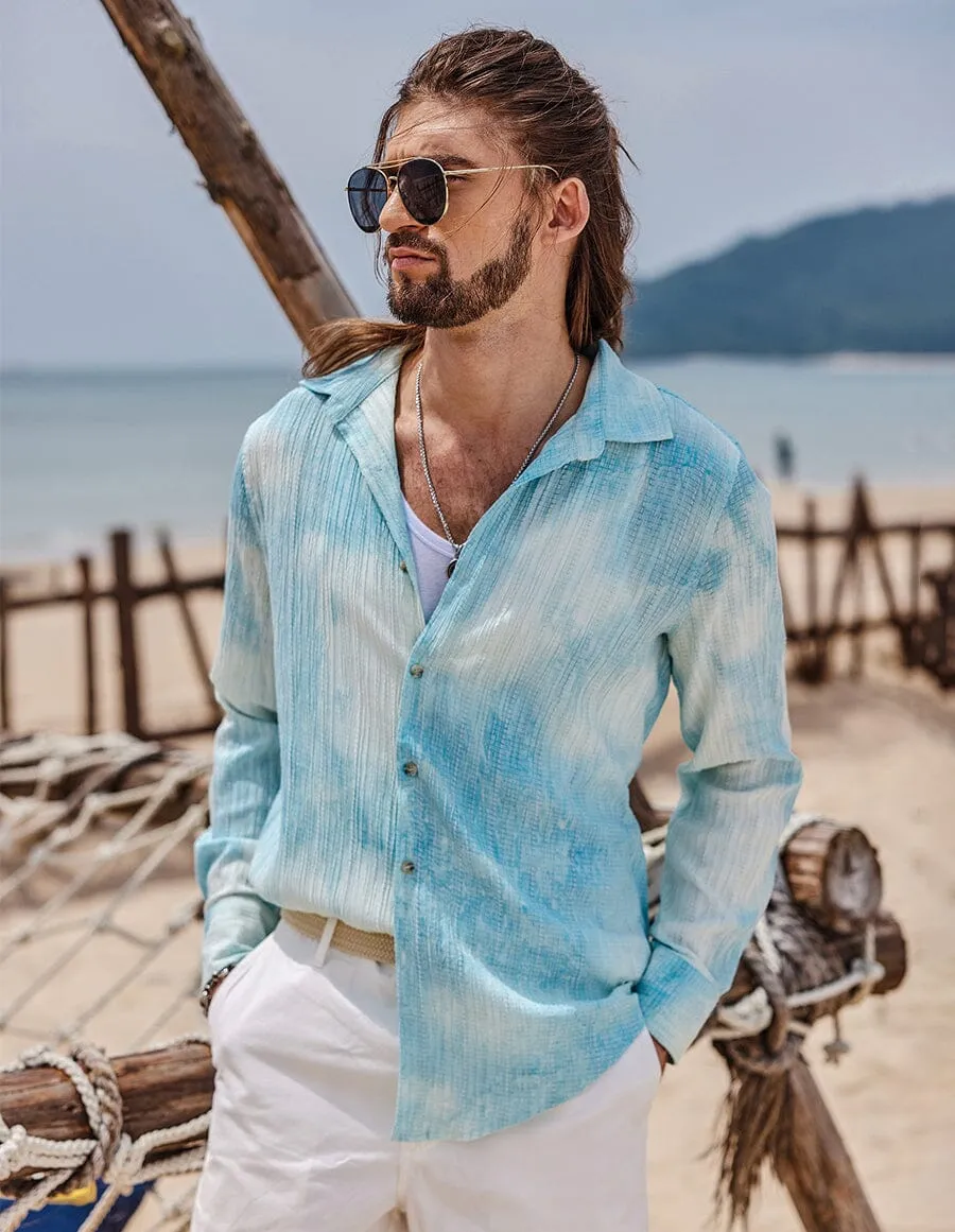 Tie-Dyed Pattern Shirt sold by Coofandy product image thumbnail 4