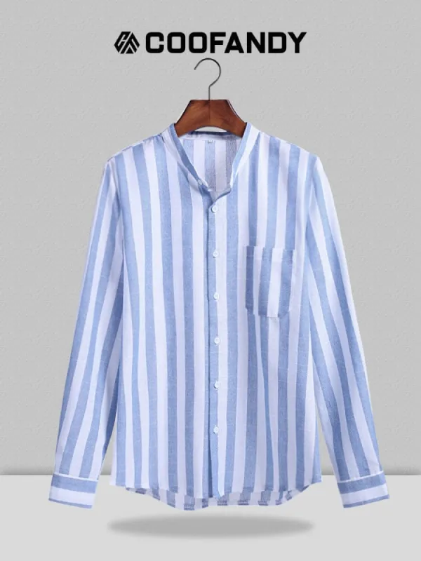 Striped Cotton Shirt 4 sold by Coofandy