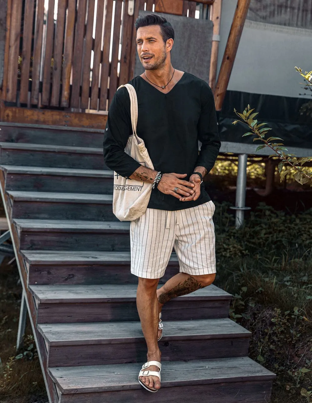 Cotton Linen Style Beach Shirt sold by Coofandy product image thumbnail 4