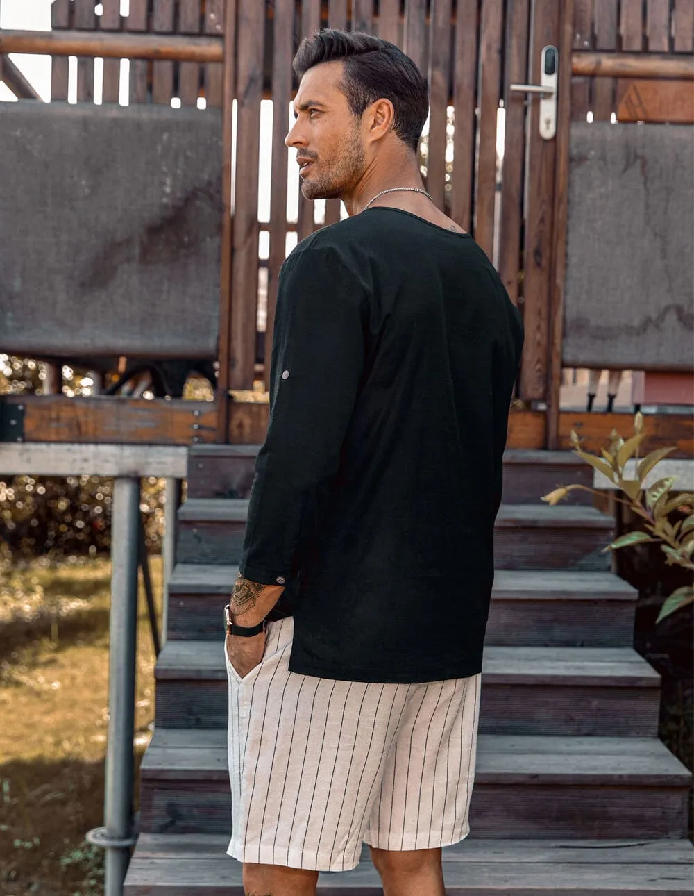 Cotton Linen Style Beach Shirt sold by Coofandy product image thumbnail 2