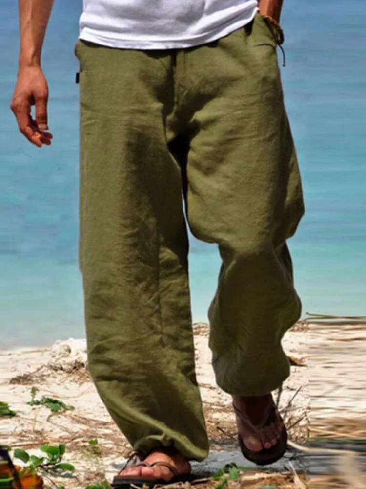 Cotton Beach Casual Trousers sold by Coofandy product image thumbnail 4