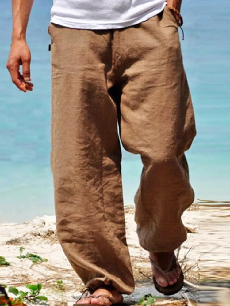 Cotton Beach Casual Trousers sold by Coofandy product image thumbnail 2