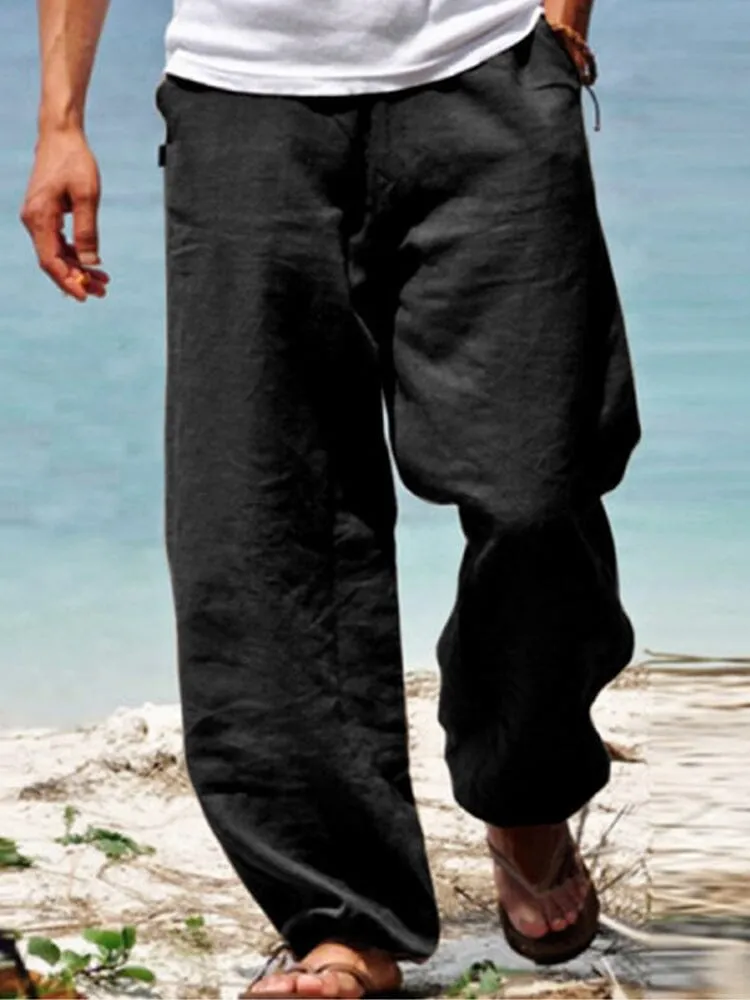 Cotton Beach Casual Trousers sold by Coofandy product image thumbnail 3