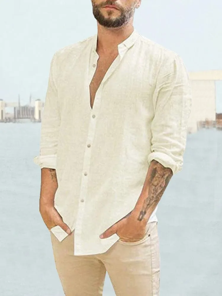 Long Sleeve Linen Style Shirt sold by Coofandy product image thumbnail 3