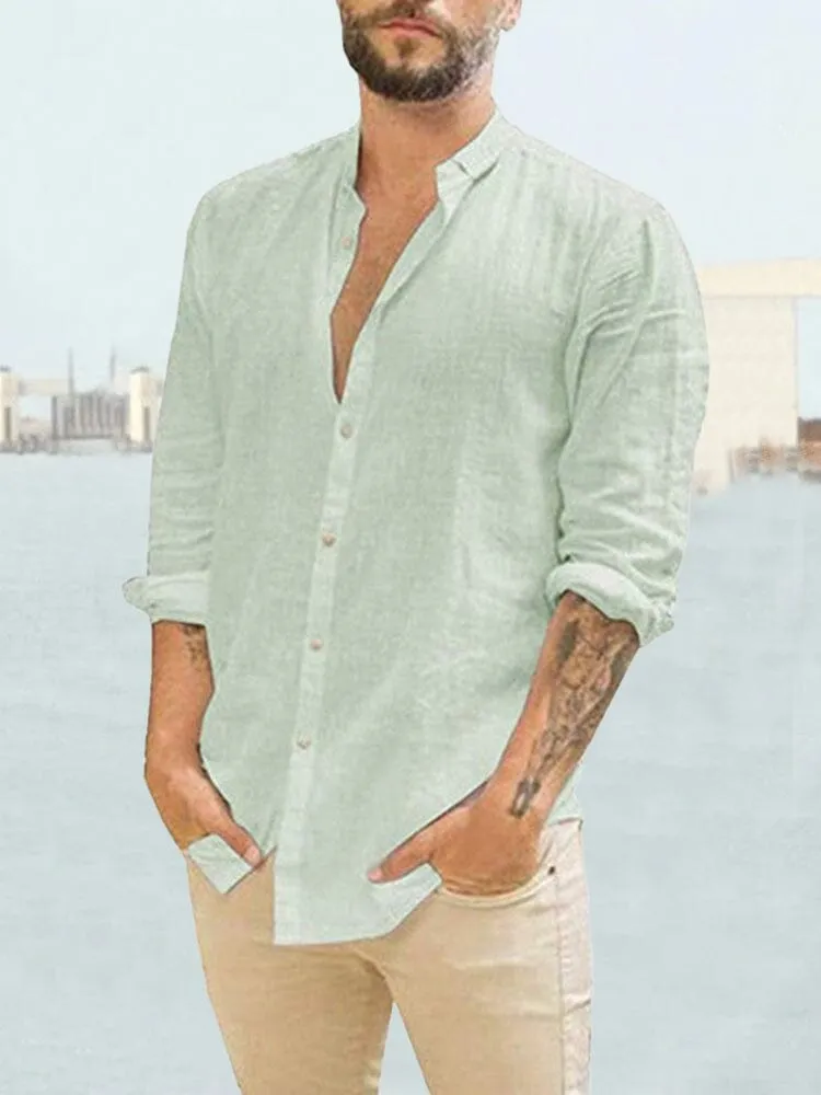 Long Sleeve Linen Style Shirt sold by Coofandy product image thumbnail 4