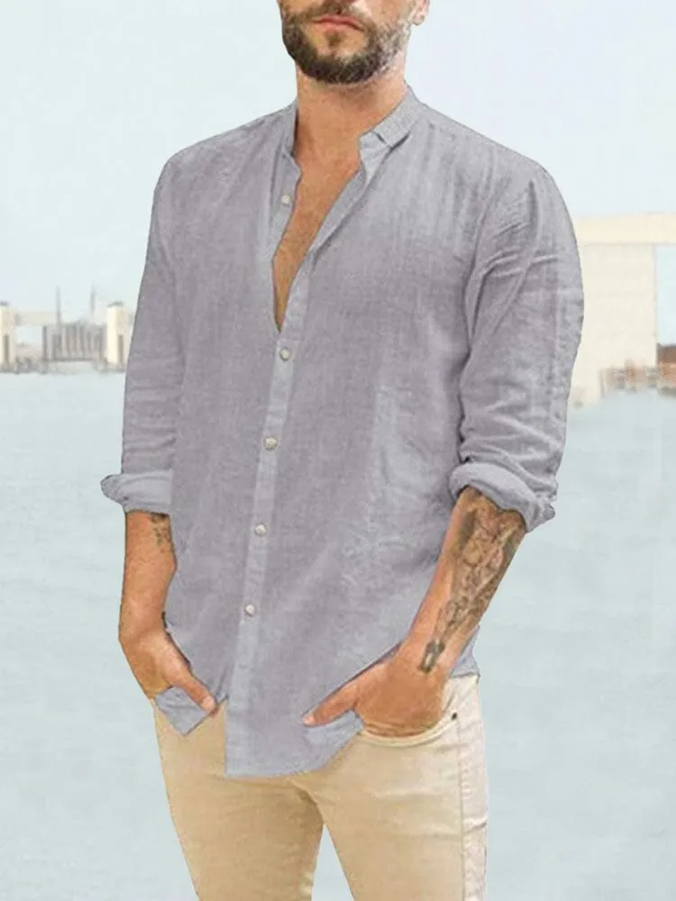Long Sleeve Linen Style Shirt sold by Coofandy product image thumbnail 5