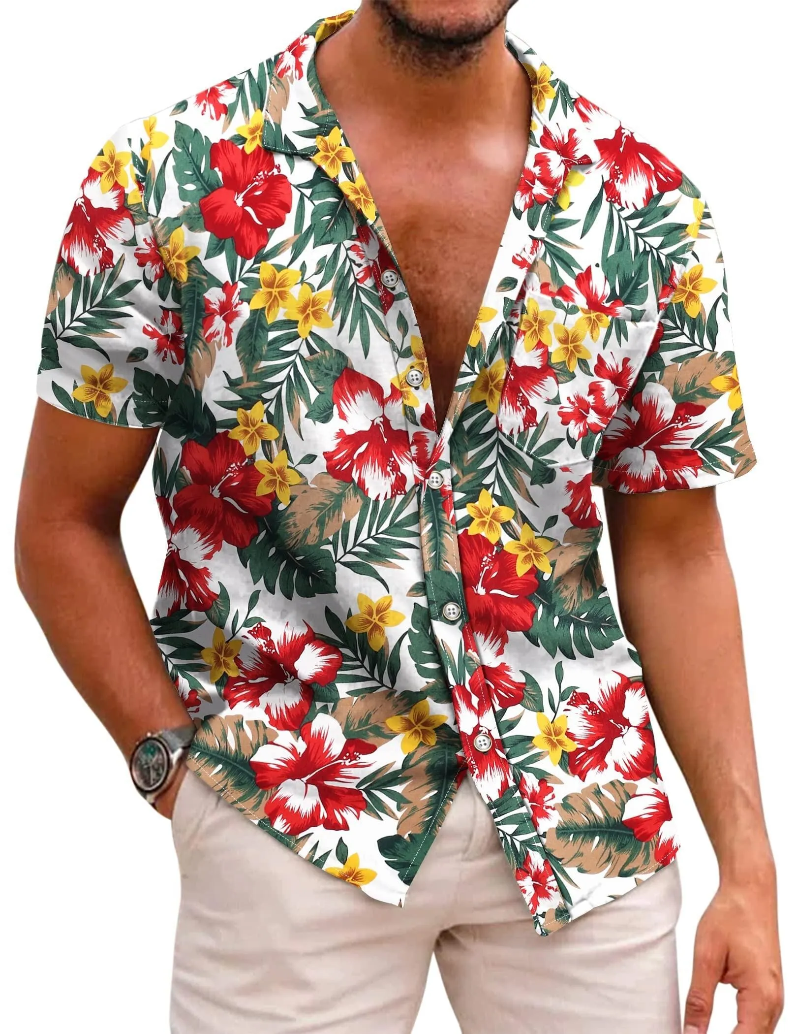 Hawaiian Floral Shirts (US Only) sold by Coofandy product image thumbnail 3