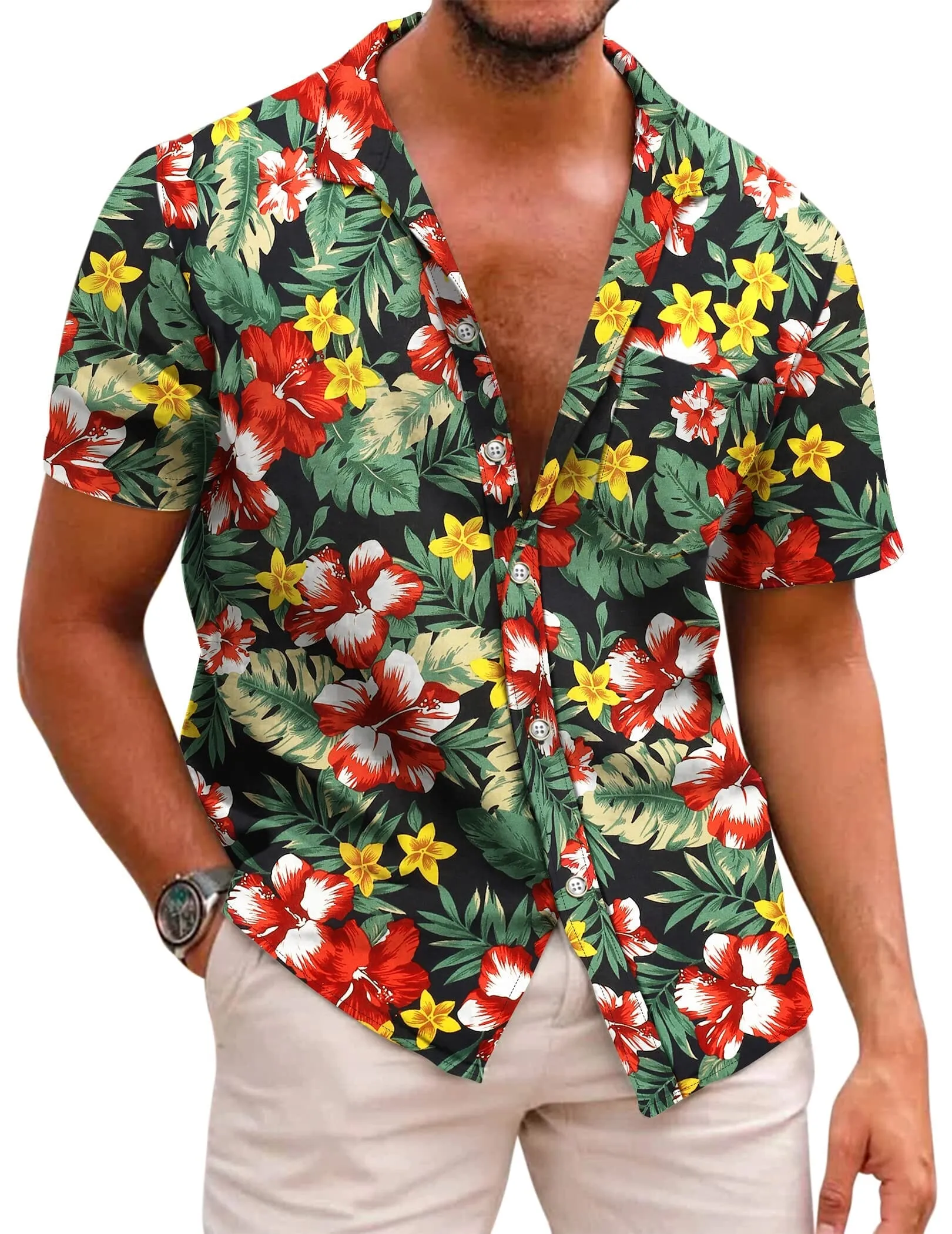 Hawaiian Floral Shirts (US Only) sold by Coofandy product image thumbnail 2
