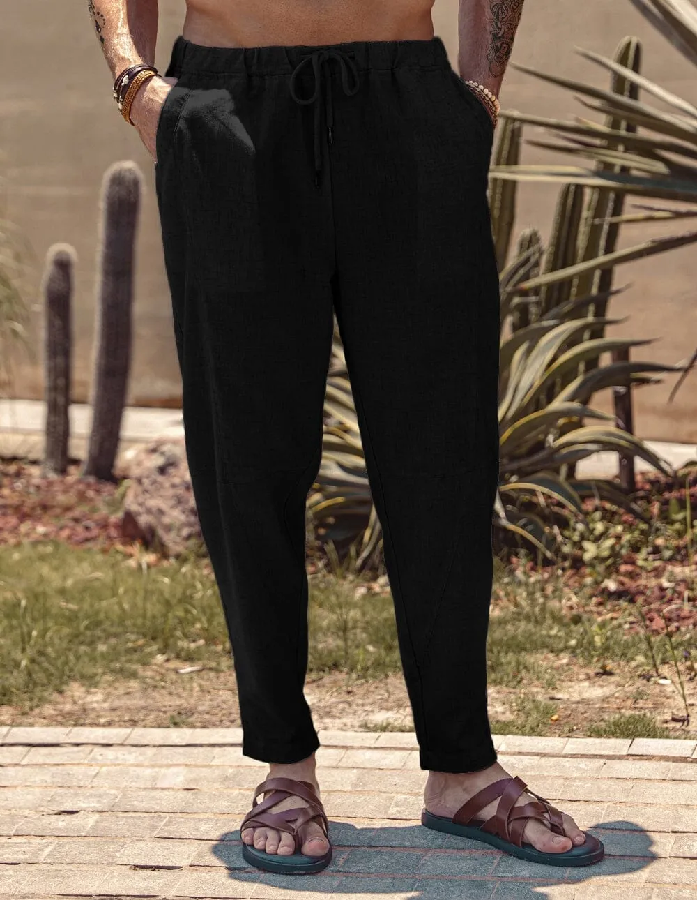 Linen Style Beach Pants (US Only) sold by Coofandy product image thumbnail 4