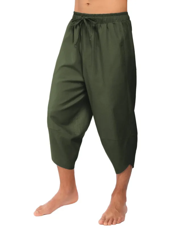 Linen Style 3/4 Shorts Yoga Trousers (US Only) sold by Coofandy