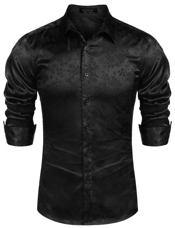 Rose Printed Dress Shirts (US Only) sold by Coofandy