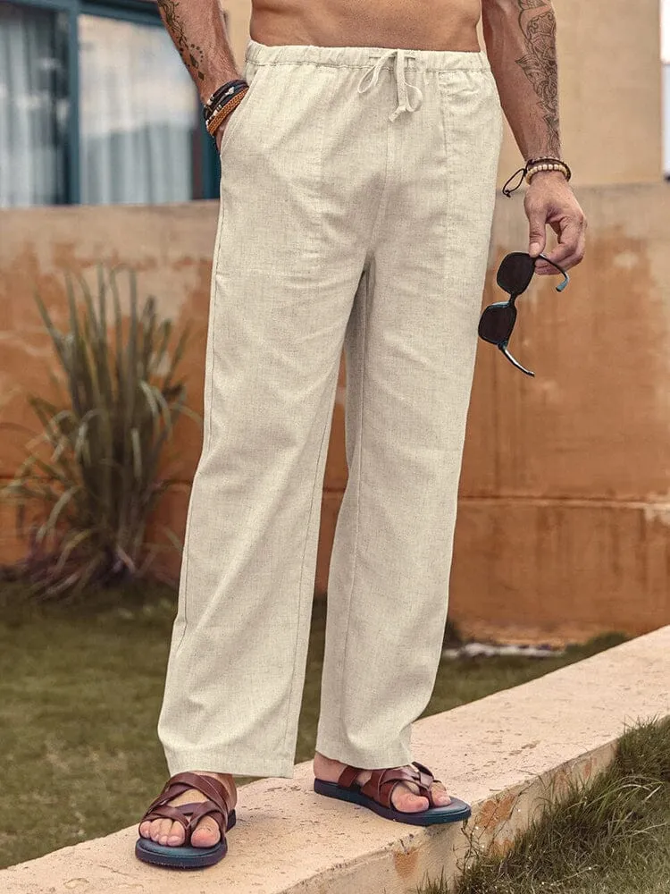 Linen Style Elastic Waist Yoga Pants (US Only) sold by Coofandy