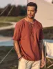 Casual Linen Style V Neck Shirts (US Only) sold by Coofandy