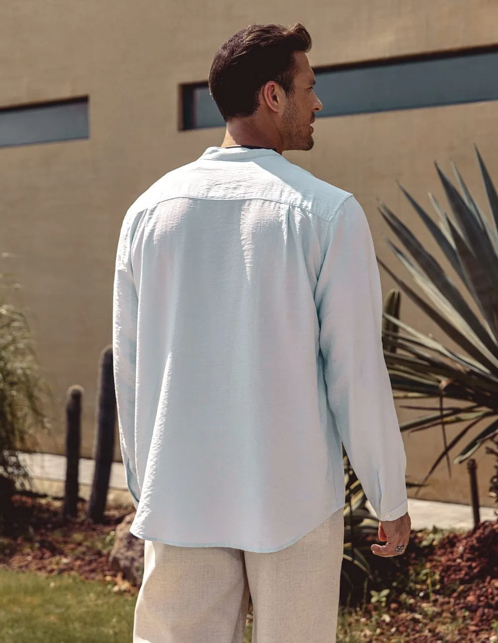 Henley Cotton Beach Shirts (US Only) sold by Coofandy product image thumbnail 2