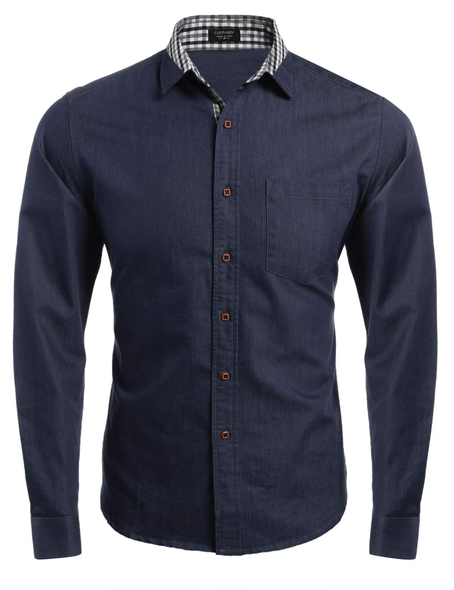 Denim Work Shirt (US Only) sold by Coofandy product image thumbnail 4