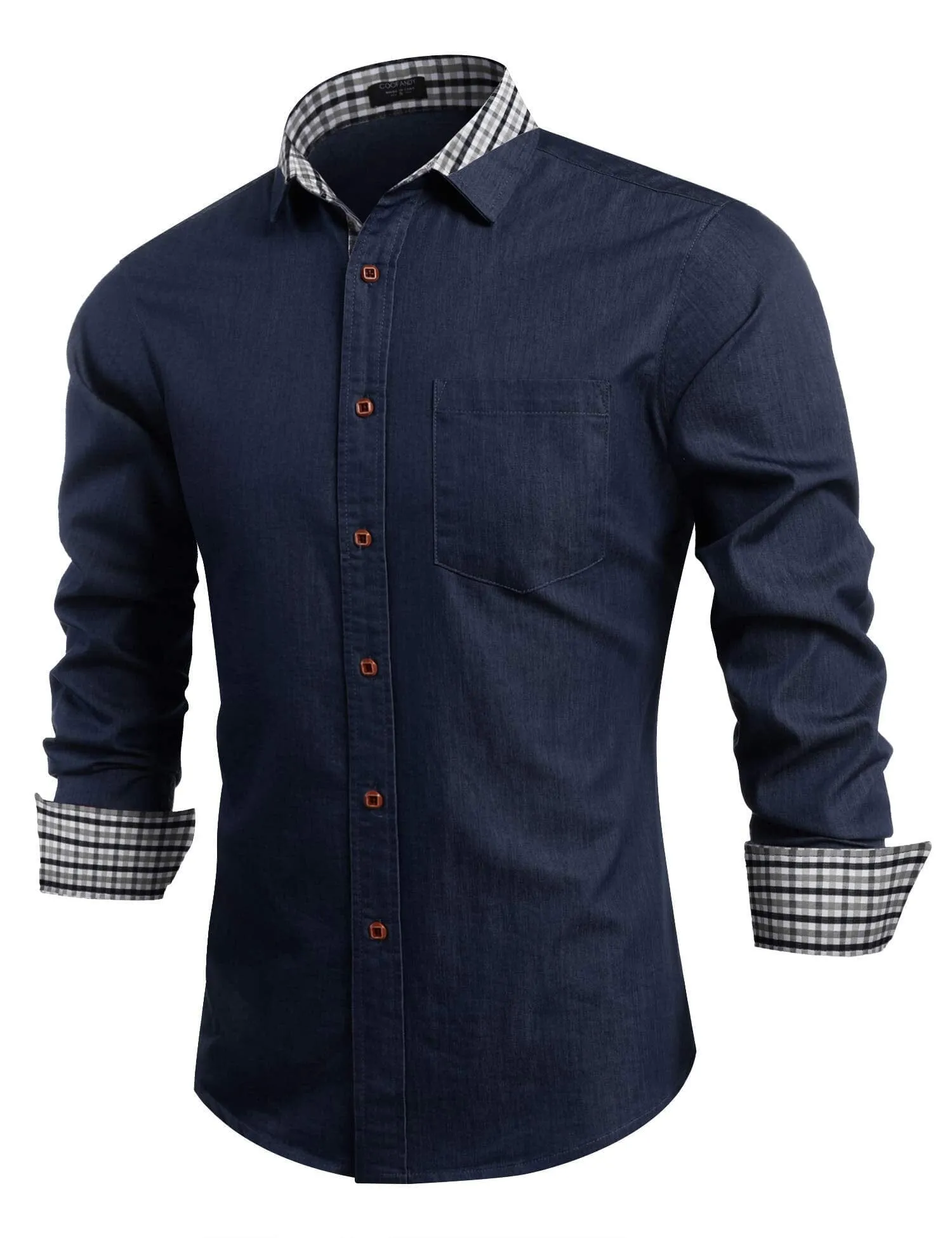 Denim Work Shirt (US Only) sold by Coofandy product image thumbnail 2