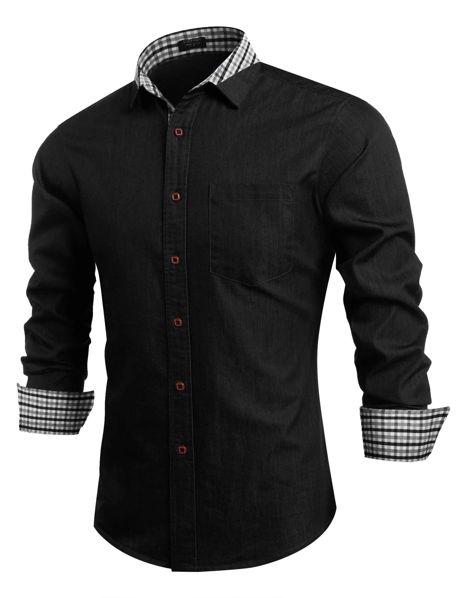 Denim Work Shirt (US Only) sold by Coofandy product image thumbnail 3