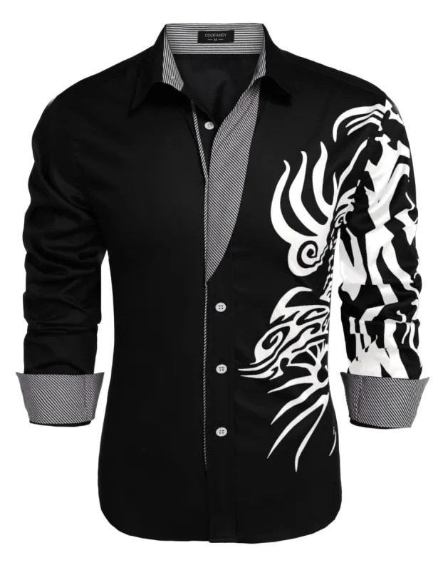 Print Dress Shirt (US Only) sold by Coofandy