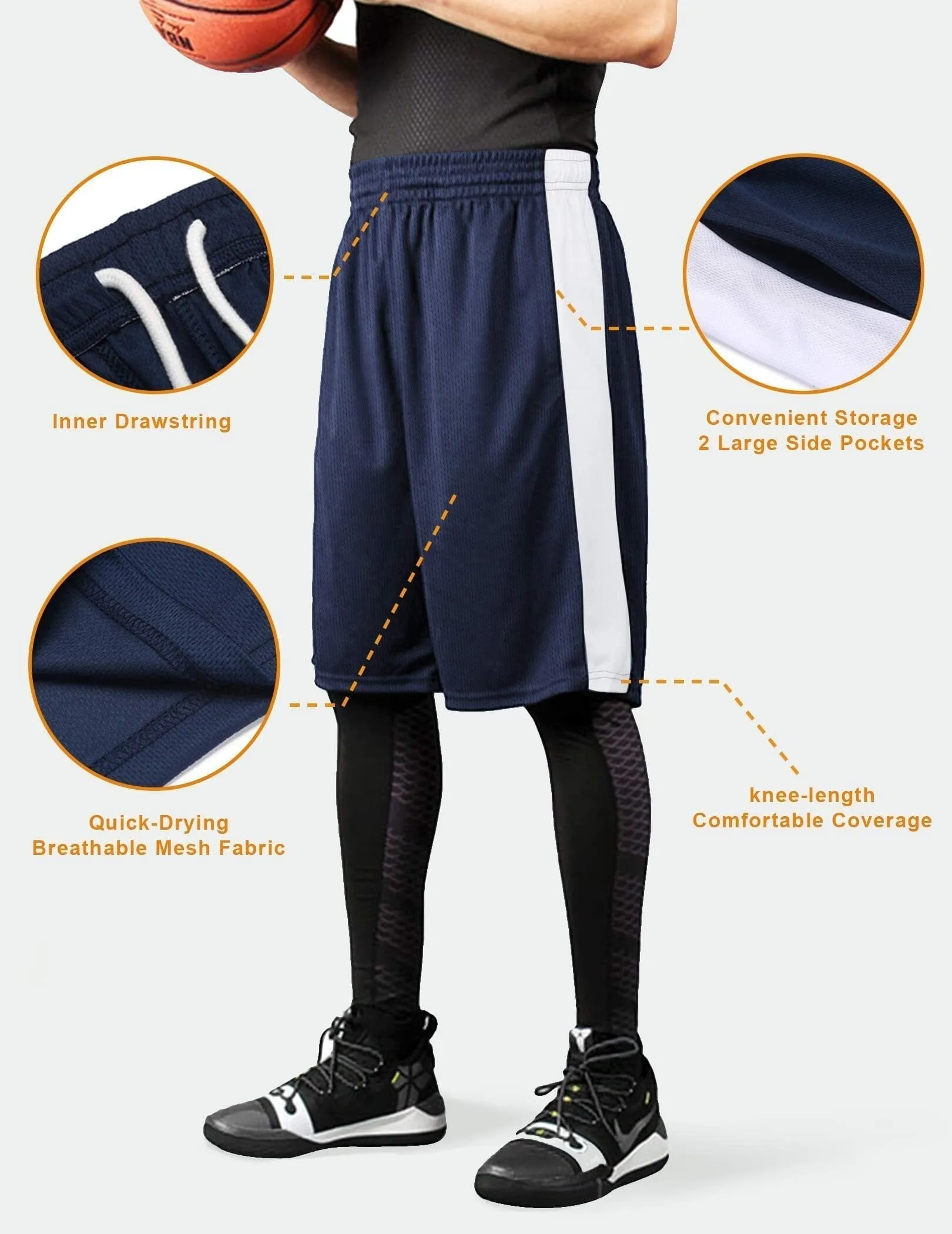 2-Pack Basketball Shorts (US Only) sold by Coofandy product image thumbnail 4