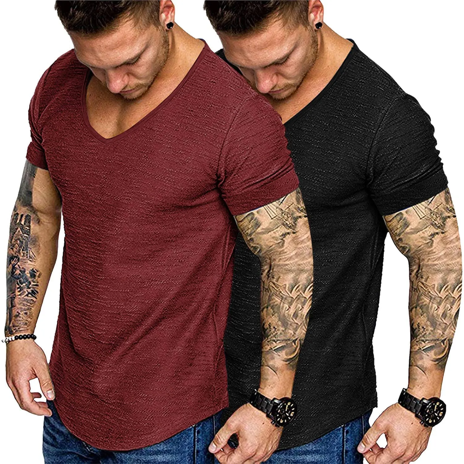 2 Pack Muscle T Shirt (US Only) sold by Coofandy